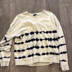 Mono B Cream & Black Tie-Dye Crewneck Sweatshirt